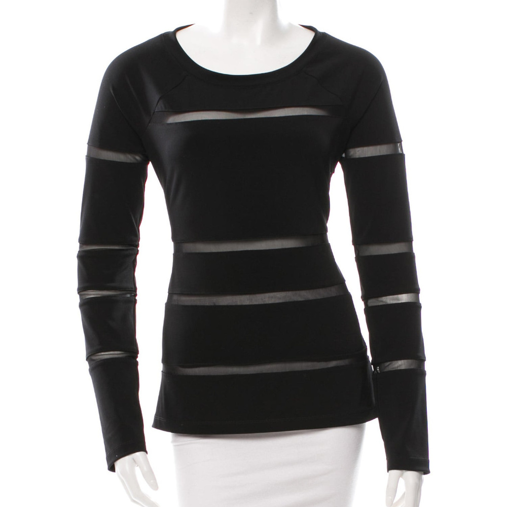 Elizabeth and James Mesh Accented Top Size Medium